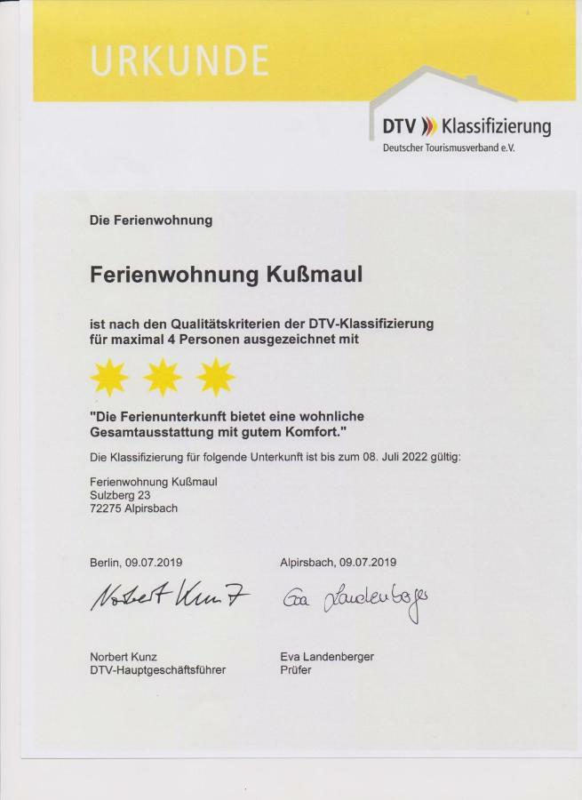 Ferienwohnung Kussmaul Alpirsbach Esterno foto